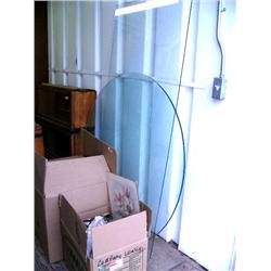 couple of glass tops and two boxes of miscellaneous glassware, etc.  (16)