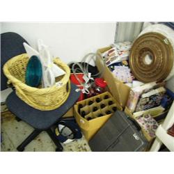toolset, scrapbooks, sewing supplies, office chair, pair of cowboy boots like new sz.7E women's  (16