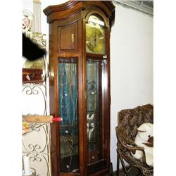 outstanding grandfather clock with chimes and double glass front  (16)