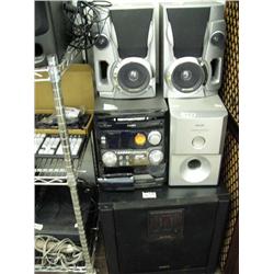 Sony Senr6-400 high fidelity stereo system, set of Sharp speakers, Phillips powered subwoofer, Phill