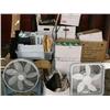 Image 1 : couple of fans and light bulbs and assorted office supplies and metal filing cabinet  (16)