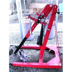 engine hoist, 2 jack stands  (16)
