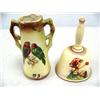 Image 1 : 2 items 1979 Gobbel West Germany bell, vase with hand painted parrots marked on the bottom (16)