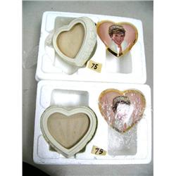 2 heart shaped Princess Diana covered music boxes playing Candle in the Wind (16)