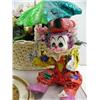 Image 2 : 2 silk flower arrangements and 2 flower pictures and paper Mache clown (16)