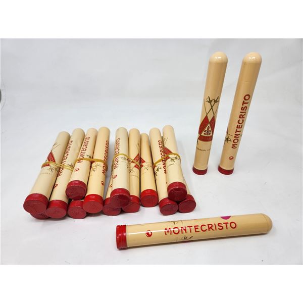 Group of 16 Vintage Monte Cristo Cigar Tubes
