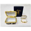 Image 2 : Ceramic Trinket Box with Butterflies Adeline Collection/Gold Toned Cloisonné Pill Box