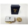 Image 3 : Ceramic Trinket Box with Butterflies Adeline Collection/Gold Toned Cloisonné Pill Box