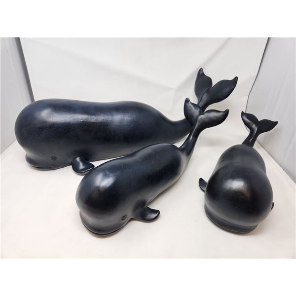 3 Resin Whale Family