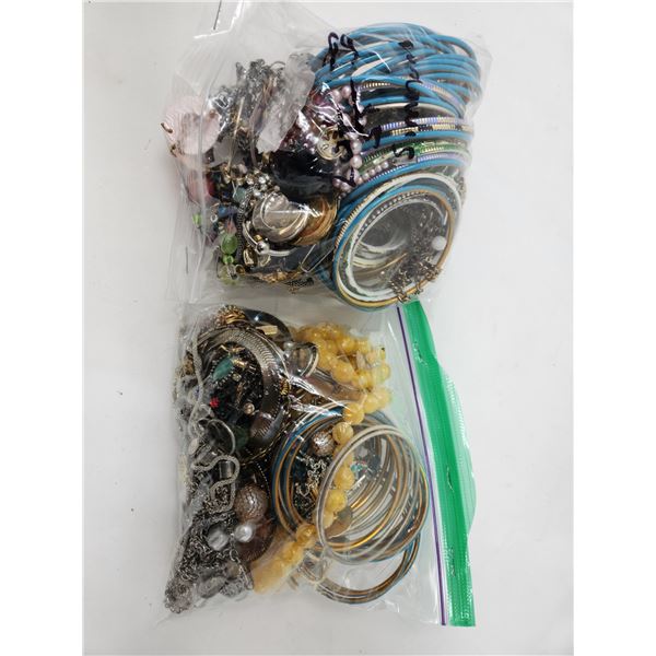 2 Bags of Scrap Jewellery for Arts & Crafts