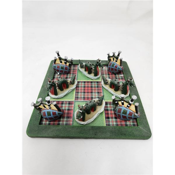 Vintage Scottish Board Game with Dragon & Bag Pipes