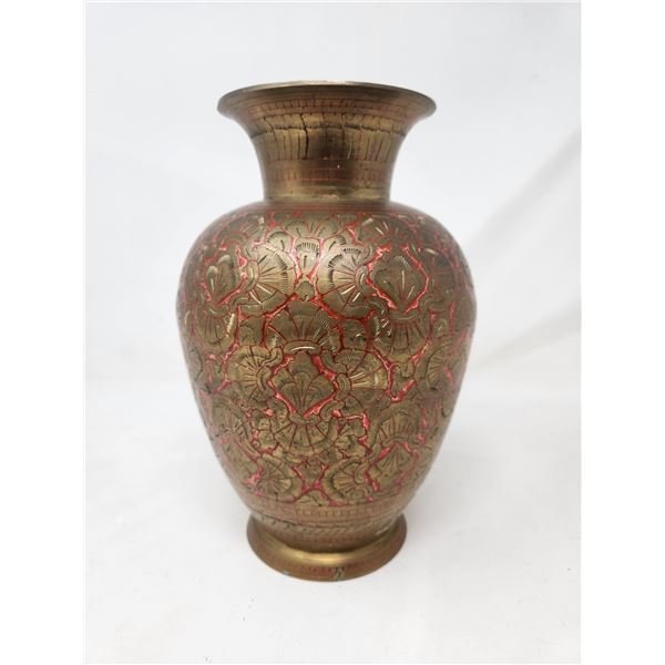 9" Copper with Red inlay Vase