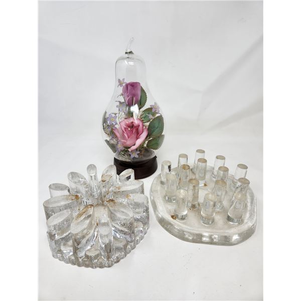 Large Flower Frogs & Pear Shaped Flower Vase