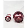 Image 2 : Vintage Ruby Red Etched Glass & Decanter