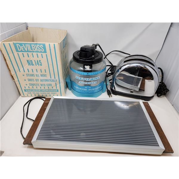 Vintage Toaster, Devilbiss Vaporizer - Humidifier, & Hot Plate