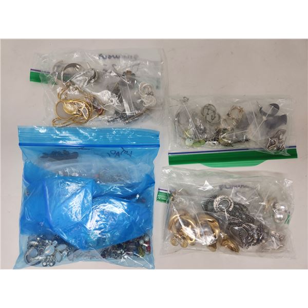 4 Bags of Vintage Costume Jewelry