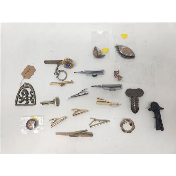 Vintage Tie Clips and Misc