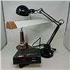 Image 1 : Vintage Lamp, Bendable Lamp, & Starcom Box