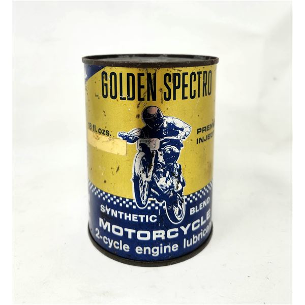 Vintage Golden Spectro Motorcycle Engine Lubricant 4" (Full)