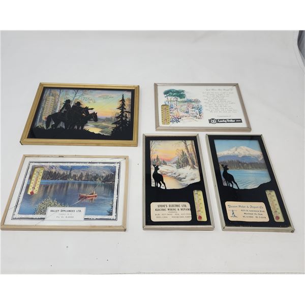 Vintage Lot of Calendar Thermometers