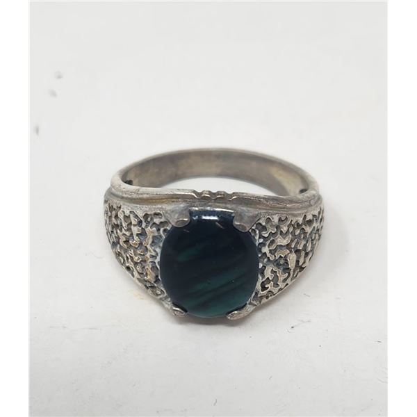 Sterling Silver Ring Marked 925 With Stone 6.59 Grams