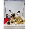 Image 1 : Vintage Clown Musical Doll, Frosty the Snowman/Music, & Ornaments