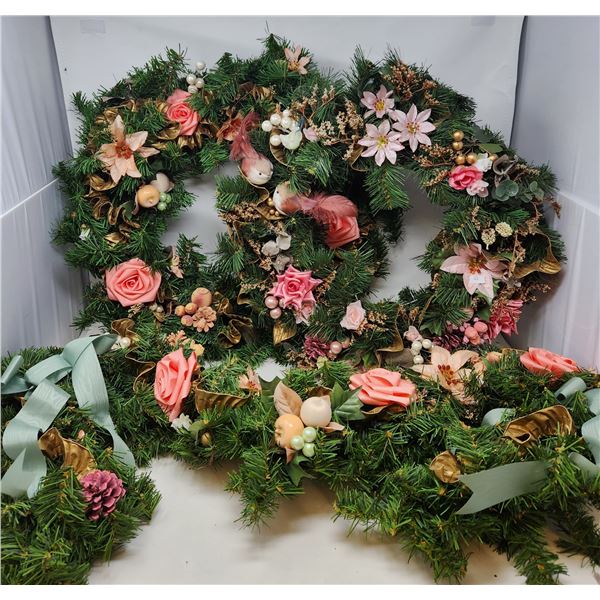 2 Wreaths and Wreath Door Dressing