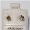 Image 1 : SILVER CITRINE(0.5CT)  EARRINGS