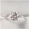 Image 1 : 14K WHITE GOLD LAB GROWN DIAMOND (1.1CT,VS,F)  RING (~SIZE 6) (~WEIGHT 2.52G)
