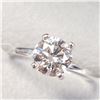 Image 3 : 14K WHITE GOLD LAB GROWN DIAMOND (1.1CT,VS,F)  RING (~SIZE 6) (~WEIGHT 2.52G)