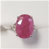Image 1 : 10K WHITE GOLD NATURAL RUBY(4.45CT)  RING (~SIZE 6) (~WEIGHT 3.91G)