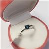 Image 4 : 14K WHITE GOLD DIAMOND (0.45CT FANCY INTENSE BLUE TREATED)  RING (~SIZE 6) (~WEIGHT 1.9G)