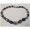 Image 1 : SILVER GENUINE GEMSTONE HEAVY 18"   NECKLACE