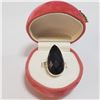 Image 2 : SILVER BLACK ONYX  RING (~SIZE 8) (~WEIGHT 7.19G)