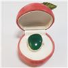 Image 2 : SILVER GREEN ONYX  RING (~SIZE 6) (~WEIGHT 9.54G)