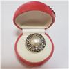 Image 2 : SILVER FRESHWATER PEARL  RING (~SIZE 8) (~WEIGHT 8.58G)