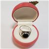 Image 2 : SILVER BLACK ONYX  RING (~SIZE 6.5 (~WEIGHT 3G)
