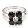 Image 2 : SILVER GARNET CZ(4.05CT) RHODIUM PLATED RING (~WEIGHT 4.05G)