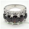 Image 2 : SILVER GARNET CZ(7.05CT) RHODIUM PLATED RING (~WEIGHT 7.05G)