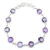 Image 1 : SILVER AMETHYST(7.1CT)  BRACELET (~WEIGHT 7.1G)