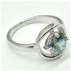 Image 2 : SILVER GREENISH BLUE MOISSANITE (ROUND 7.5 MM)(3.1CT) RHODIUM PLATED  TEST AND LOOKS BETTER THAN ...