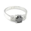 Image 2 : SILVER MOISSANITE (ROUND 7 MM)(1.45CT) RHODIUM PLATED MENS RING TEST AND LOOKS BETTER THAN DIAMON...