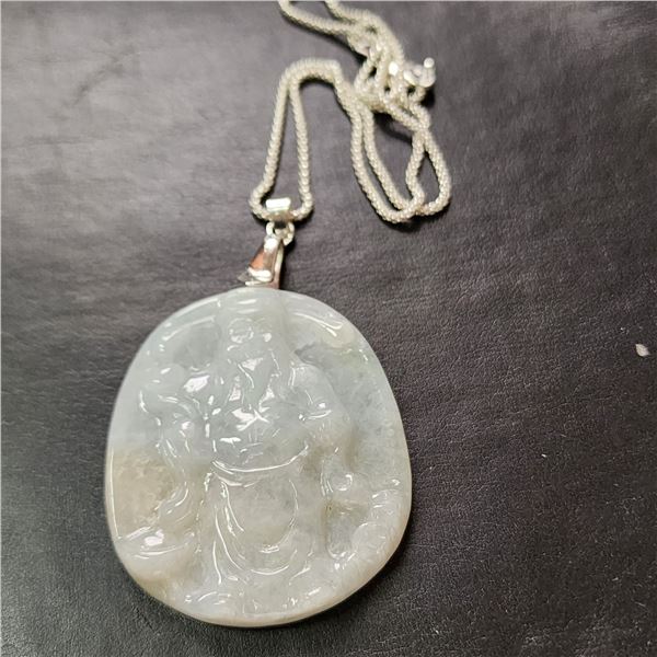 SILVER JADE NECKLACE