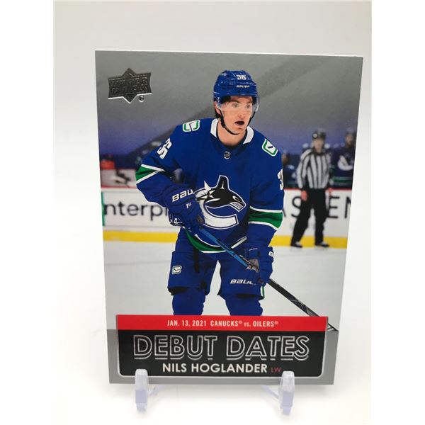 2021-22 UPPER DECK SERIES 1 NO.DD-17 NILS HOGLANDER DEBUT DATES