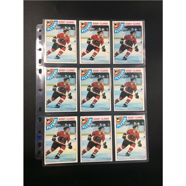 LOT OF VINTAGE BOBBY CLARKE NHL CARDS