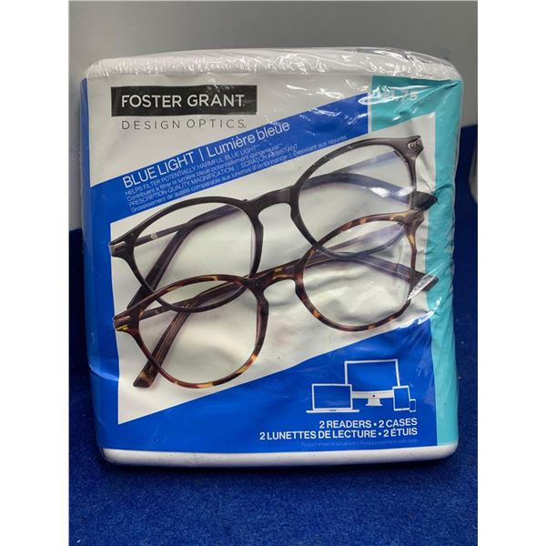 Foster Grant Blue Light 2pk Reading Glasses (1.75)