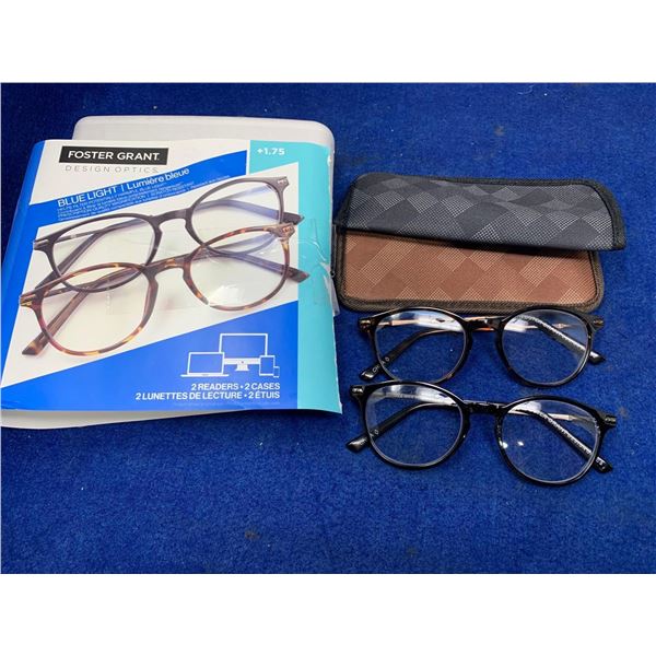 Foster Grant Blue Light 2pk Reading Glasses (1.75)