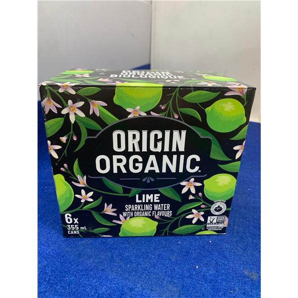 Origin Organic Lime Sparkling Water (6 x 355ml)