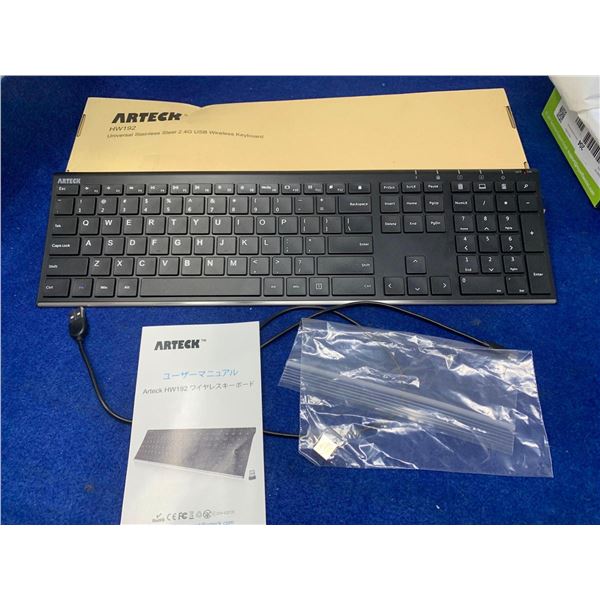 Arteck HW192 Universal Stainless Steel 2.4G USB Wireless Keyboard