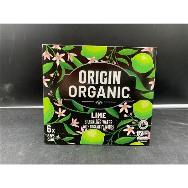 Origin organic lime flavoured sparkling water 6x355ml